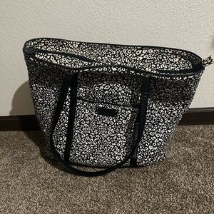 Vera Bradley Black and White Cheetah Tote Bag